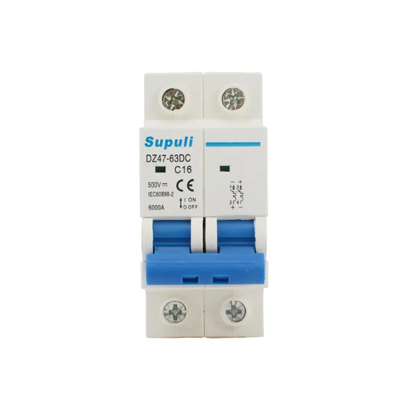 DC Miniature Circuit Breaker 2 Pole 16A 500V