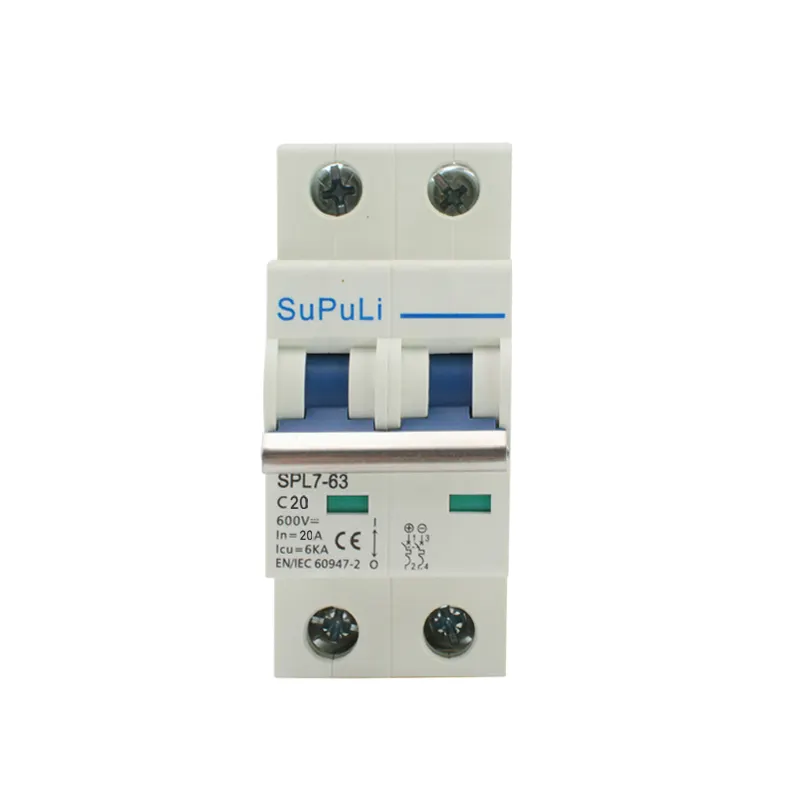 DC Miniature Circuit Breaker 2 Pole 20A 600V