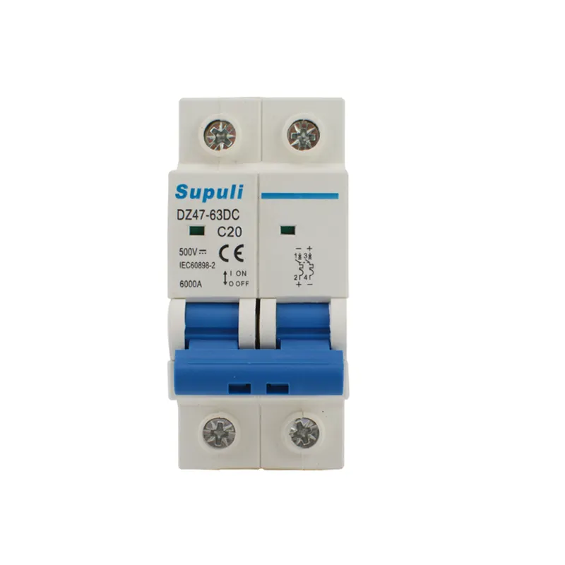 DC Miniature Circuit Breaker 2 Pole 20A 