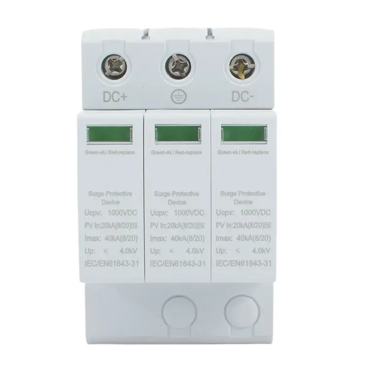 Dc Surge Device Protector T2 3Pole 1000V