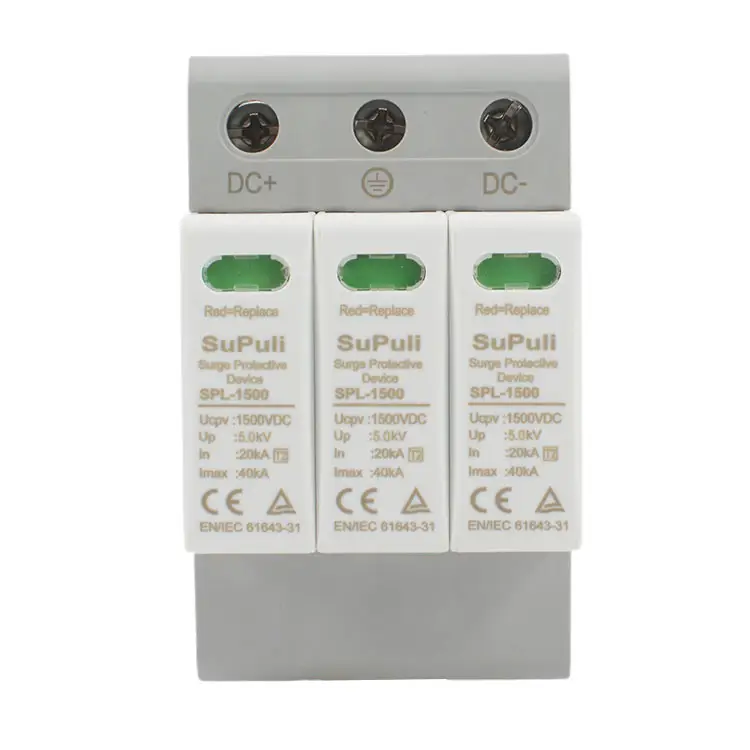 Dc Surge Device Protector T2 3Pole 1500V