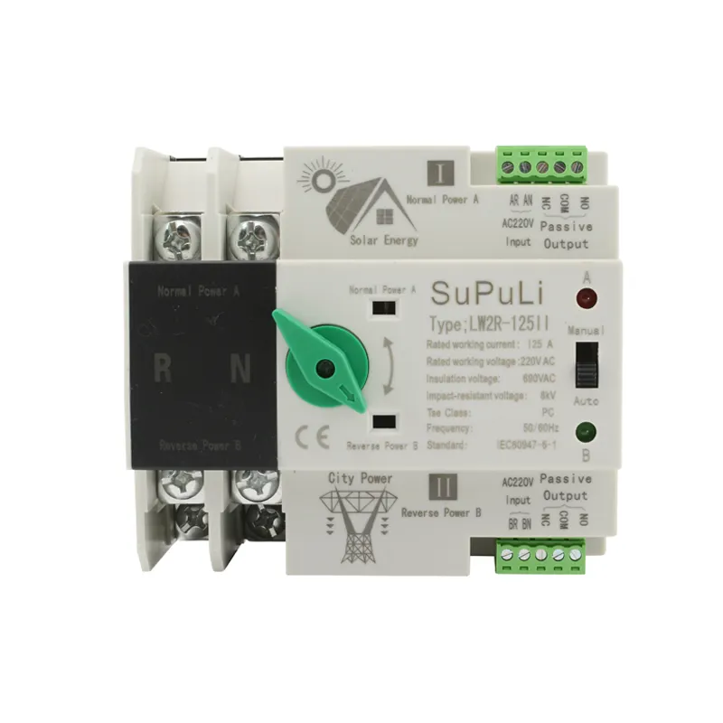 Din Rail Solar Automatic Transfer Switch